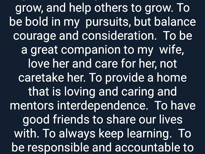 Responsibility, Accountability and Growth: More than a Personal Mission
